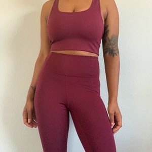 Maroon/Dark Red Girlfriend Collective Leggings